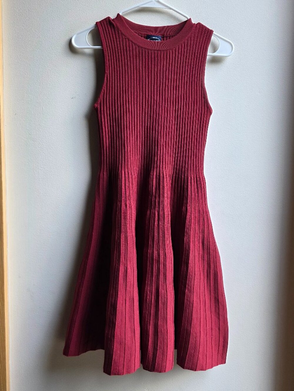 Scoop Red Ribbed Sleeveless Dress Size Small (4-6)